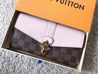 N64447】 LOUIS VUITTON ルイヴィトン ダミエ・エベヌ 長財布 コピー