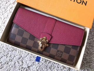 N64448】 LOUIS VUITTON ルイヴィトン ダミエ・エベヌ 長財布 スーパー