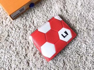 【M63228】 LOUIS VUITTON ルイヴィトン エピ 財布 コピー ポルトフォイユ・スレンダー LV 2018FIFAワールドカップ™ メンズ 二つ折り財布 2色選択可 ルージュ
