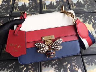 【476542 DVUST 4199】 GUCCI グッチ  クイーン マーガレット バッグ コピー Queen Margaret ミニバッグ レディース ショルダーバッグ・ポシェット 2色選択可 レッド＆マルチ&ホワイト レザー