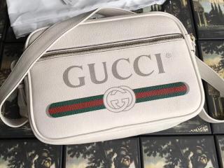 【523589 0QRAT 8820】 GUCCI グッチ プリント バッグ スーパーコピー ショルダーバッグ メンズ メッセンジャーバッグ 3色可選択 アイボリー レザー