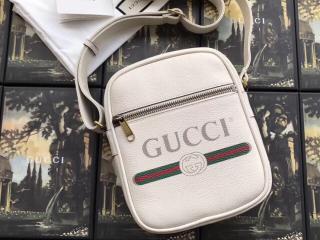 【523591 0QRAT 8820】 GUCCI グッチ プリント バッグ スーパーコピー メッセンジャーバッグ メンズ ショルダーバッグ 3色可選択 ホワイト レザー