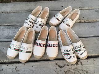 525882 9SJ10 9074 GUCCI ロゴ キャンバス エスパドリーユ