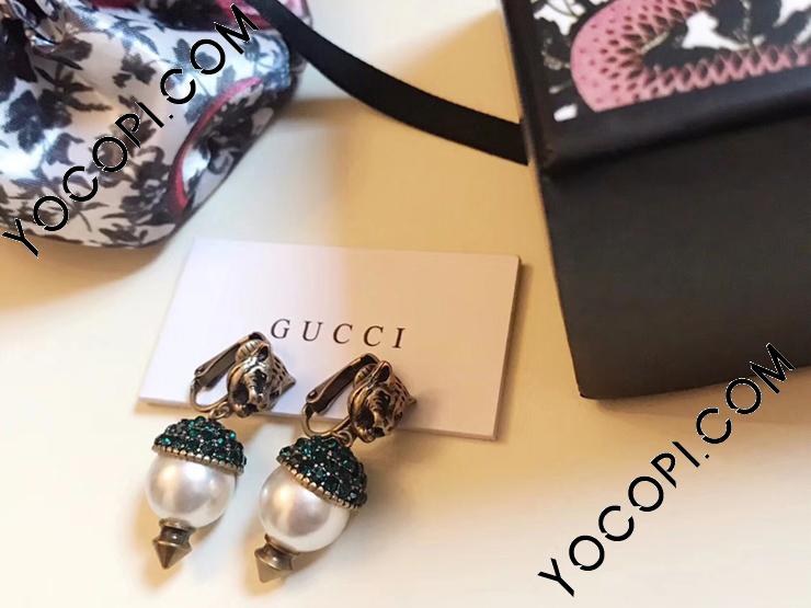グッチ　キャット　リボン　パール　ピアス　ゴールド グッチ キャット リボン パール ピアス ゴールド - メルカリ