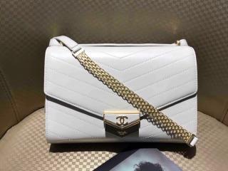 【A57491 Y33278 5B165】 CHANEL シャネル バッグ スーパーコピー 2018AW 新作 フラップ バッグ カーフスキン レディース ショルダーバッグ 5色選択可 ベージュ 26cm