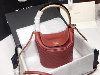 【A57861 Y83679 0B798】 CHANEL シャネル バッグ スーパーコピー 2018AW 新作 バケット バッグ ラムスキン シェブロン ラム×ゴールド金具 レディース ショルダーバッグ 4色選択可 ラスト