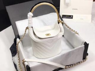 【A57861 Y83679】 CHANEL シャネル バッグ スーパーコピー 2018AW 新作 バケット バッグ ラムスキン シェブロン ラム×ゴールド金具 レディース ショルダーバッグ 4色選択可