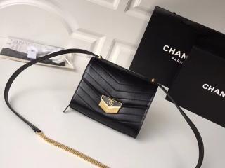 【A57490 Y33278 94305】 CHANEL シャネル バッグ スーパーコピー 2018AW 新作 フラップ バッグ カーフスキン レディース ショルダーバッグ 4色選択可 ブラック 19cm