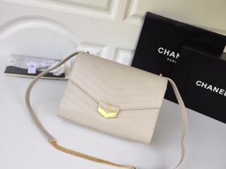 【A57492 Y33278 5B165】 CHANEL シャネル バッグ コピー 2018AW 新作 フラップ バッグ カーフスキン レディース ショルダーバッグ 4色選択可 ベージュ 26cm