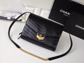 【A57492 Y33278 94305】 CHANEL シャネル バッグ スーパーコピー 2018AW 新作 フラップ バッグ カーフスキン レディース ショルダーバッグ 4色選択可 ブラック 26cm