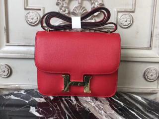 HERMES エルメス コンスタンス バッグ スーパーコピー Constance レディース ショルダーバッグ 12色可選択 レッド 【HC1906】