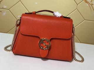 【510302 CAO0G 7527】 GUCCI グッチ バッグ スーパーコピー インターロッキング GGアイコン ハンドバッグ レディース ショルダーバッグ 6色可選択 オレンジ