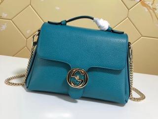 【510302 CAO0G】 GUCCI グッチ バッグ コピー インターロッキング GGアイコン ハンドバッグ レディース ショルダーバッグ 6色可選択 ブルー