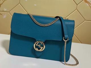【510303 CAO0G】 GUCCI グッチ バッグ スーパーコピー インターロッキング GGアイコンチェーンバッグ レディース ショルダーバッグ 6色可選択 ブルー