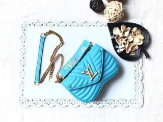 【M51936】 LOUIS VUITTON ルイヴィトン バッグ スーパーコピー チェーンバッグ PM ヴィトン レディース ショルダーバッグ ニューウェーブ・レザー 4色可選択 ターコイズ