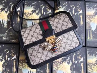 【524356 9I6BT 1060】 GUCCI グッチ バッグ コピー クイーン マーガレット GGミディアム レディース ショルダーバッグ 4色可選択 ブラック