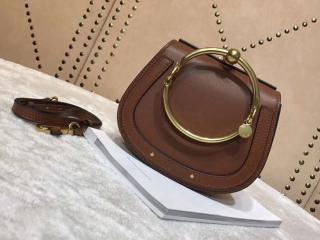 CHLOÉ クロエ バッグ スーパーコピー「NILE」スムースカーフスキンとスエードカーフスキンミディアムブレスレットバッグ レディース ショルダーバッグ 【CHC17US301HEU247】 7色選択可 caramel