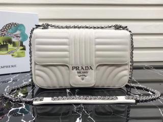 【1BD108_2D91_F0009_V_COI】 PRADA プラダ ダイアグラム バッグ コピー Diagramme レディース チェーンショルダーバッグ 4色選択可 ホワイト