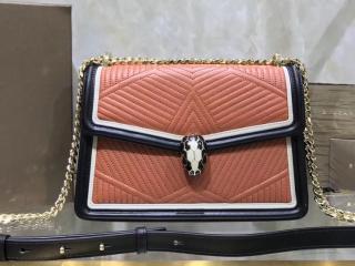 【286841】 BVLGARI ブルガリ バッグ コピー Serpenti Forever フレームド キルティング トップハンドル レディース ショルダーバッグ 6色可選択 キャニオンアンバー