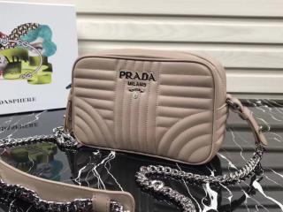 【1BH083_2D91_F0236_V_COI】 PRADA プラダ ダイアグラム バッグ コピー Diagramme クロスボディーバッグ レディース チェーンショルダーバッグ 4色選択可 ピンクベージュ