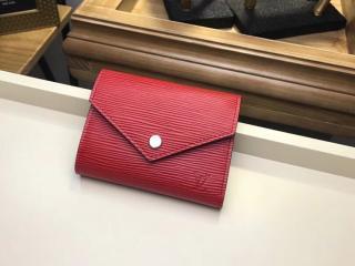 【M62172】 LOUIS VUITTON ルイヴィトン エピ 財布 コピー ポルトフォイユ・ヴィクトリーヌ ヴィトン レディース 三つ折り財布 4色選択可 コクリコ