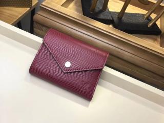 【M62171】 LOUIS VUITTON ルイヴィトン エピ 財布 スーパーコピー ポルトフォイユ・ヴィクトリーヌ ヴィトン レディース 三つ折り財布 4色選択可 フューシャ
