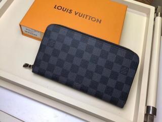 【N60111】 LOUIS VUITTON ルイヴィトン ダミエ・グラフィット 長財布 スーパーコピー ジッピー・オーガナイザー NM ヴィトン メンズ ラウンドファスナー財布