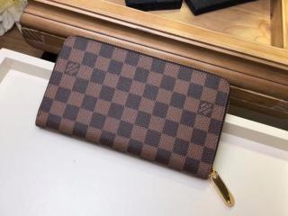 【N63502】 LOUIS VUITTON ルイヴィトン ダミエ・エベヌ 長財布 スーパーコピー ジッピー・オーガナイザー NM ヴィトン メンズ ラウンドファスナー財布