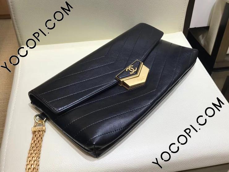 A57493 Y33278 94305】 CHANEL ICON シャネル アイコン バッグ スーパーコピー レディース クラッチ バッグ  カーフスキン 4色選択可 ブラック_シャネル バッグ_シャネルコピー_ブランドコピー優良店