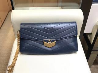 【A57493 Y33278 0B821】 CHANEL ICON シャネル アイコン バッグ コピー レディース クラッチ バッグ カーフスキン 4色選択可 ネイビーブルー