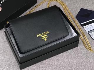 【1BP006_NZV_F0002_V_COM】 PRADA プラダ バッグ コピー レディース ショルダーバッグ 3色選択可 ブラック レザー