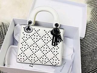 【M0598SLOC_M941】 DIOR ディオール バッグ スーパーコピー ハンドバッグ カーフスキン “LADY DIOR” ミニバッグ レディース ショルダーバッグ 3色選択可 ホワイト