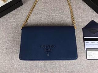 【1BP012_NZV_F0013_V_KWO】 PRADA プラダ バッグ コピー 「サフィアーノ」レザー ミニバッグ レディース ショルダーバッグ 3色選択可 ブルー