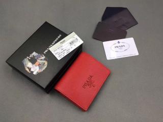 【1MV204_2EBW_F068Z】 PRADA プラダ 財布 コピー 「サフィアーノ」レザー レディース 二つ折り財布 5色選択可 レッド