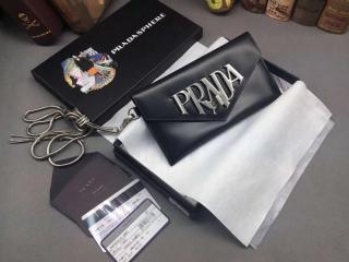 【1MF175_ZO6_F0002】 PRADA プラダ バッグ スーパーコピー ブラッシュドレザー レディース クラッチバッグ 4色選択可 ブラック