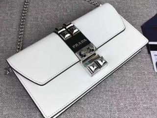 【1ZH061_2BPT_F0964】 PRADA プラダ バッグ スーパーコピー エレクトラ レザーバッグ レディース ショルダーバッグ 3色選択可 ホワイト+ブラック