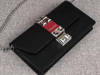 【1ZH061_2BPT_F0D9A】 PRADA プラダ バッグ スーパーコピー エレクトラ レザーバッグ レディース ショルダーバッグ 3色選択可 ブラック+レッド