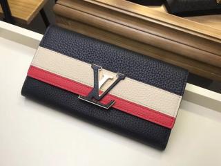 【M62133】 LOUIS VUITTON ルイヴィトン トリヨン 長財布 スーパーコピー ポルトフォイユ カプシーヌ  ヴィトン レディース 二つ折り財布 2色可選択 ノワール