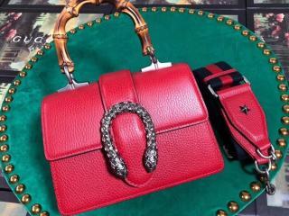 【523367 CAOHN 8995】 GUCCI グッチ ディオニュソス バッグ コピー Dionysus ミニトップハンドルバッグ レディース ショルダーバッグ 2色可選択 ハイビスカスレッド レザー