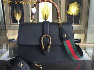 【421999 CWLST 1060】 GUCCI グッチ ディオニュソス バッグ コピー Dionysus トップハンドルバッグ レディース ショルダーバッグ ブラック レザー