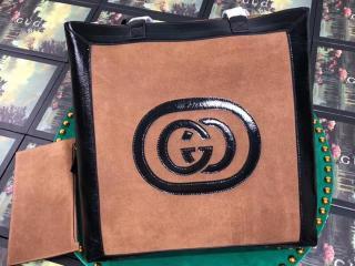 【519335 D6ZVT 2861】 GUCCI グッチ オフィディア バッグ コピー Ophidia スエード ラージ レディース トートバッグ 2色選択可 ブラウン スエード