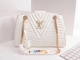 【M51497W-S】 S級品 LOUIS VUITTON ルイヴィトン バッグ コピー チェーントート カーフレザー レディースバッグ 5色可選択 ホワイト