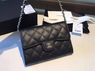【A84512 Y83470 94305】 CHANEL シャネル バッグ スーパーコピー クラシック チェーンクラッチ グレインド カーフスキン レディース ショルダーバッグ 5色可選択 ブラック