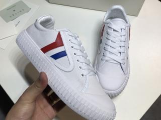 セール 【レディース・メンズ用】CELINE ホワイトキャンバスプレムソールスニーカー