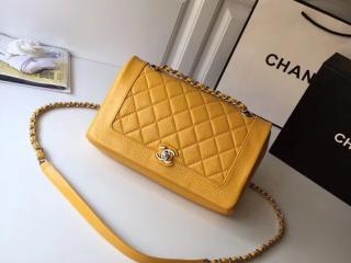 【A57602 Y83490 4B807】 CHANEL シャネル バッグ コピー フラップ バッグ クランプル カーフスキン & レジン レディース ショルダーバッグ 4色可選択 イエロー