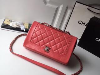 【A57602 Y83490 4B888】 CHANEL シャネル バッグ スーパーコピー フラップ バッグ クランプル カーフスキン & レジン レディース ショルダーバッグ 4色可選択 ピンク
