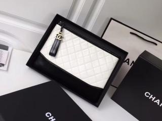 【A84287 Y61477 C0200】 CHANEL'S GABRIELLE ガブリエル ドゥ シャネル バッグ スーパーコピー ポーチ エイジド カーフスキン クラッチバッグ 4色可選択 ホワイト & ブラック