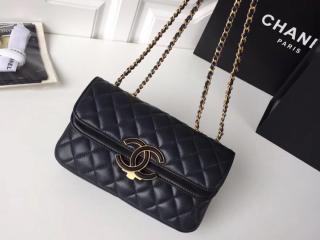 【A57275 Y83664 C0215】 CHANEL シャネル バッグ スーパーコピー フラップ バッグ ラムスキン レディース ショルダーバッグ 4色可選択 ネイビーブルー&ブラック