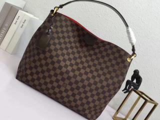 【N44045】 LOUIS VUITTON ルイヴィトン ダミエ・エベヌ バッグ コピー グレースフル MM ヴィトン レディース ショルダーバッグ