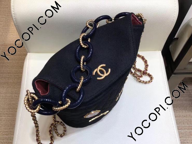 VINTAGE シャネル バケットバッグ ネイビー A57868 Y83617 5B047】 CHANEL シャネル バッグ スーパーコピー